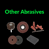 other abrasives: flap disc | fibre or fiber disc | flap wheel | cartridge roll | abrasive sanding block